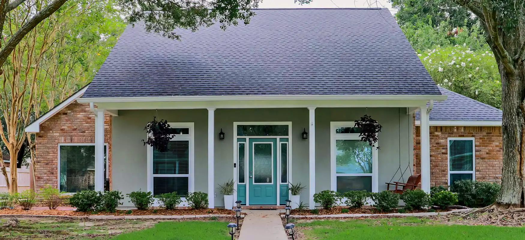 House With Slanted Roof Photo